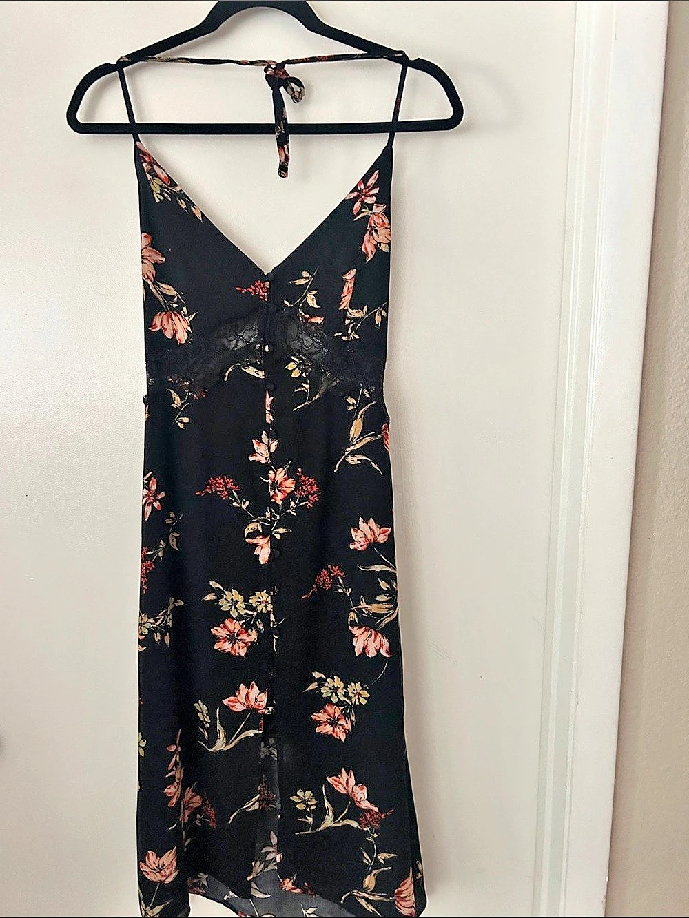 TOBI Floral Lace-Trim Maxi Dress